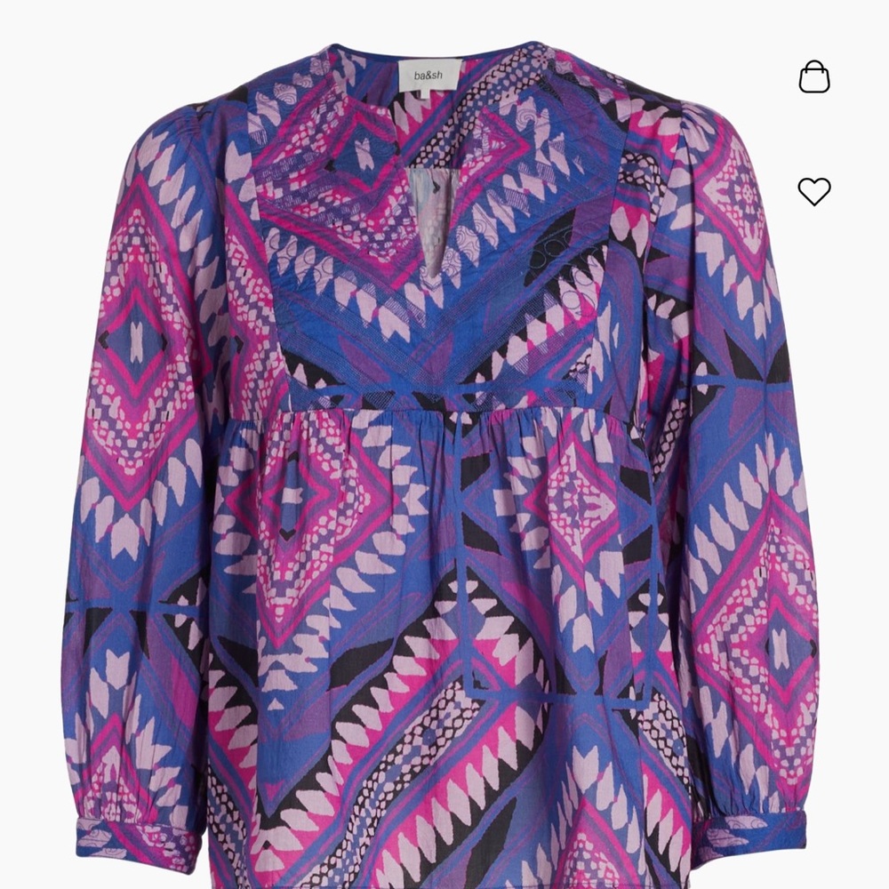 Ba&sh Women's Gilo Cotton  Geometric Top